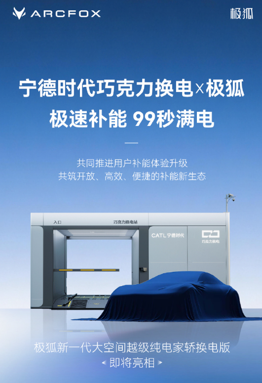 极狐与宁德时代巧克力换电达成合作